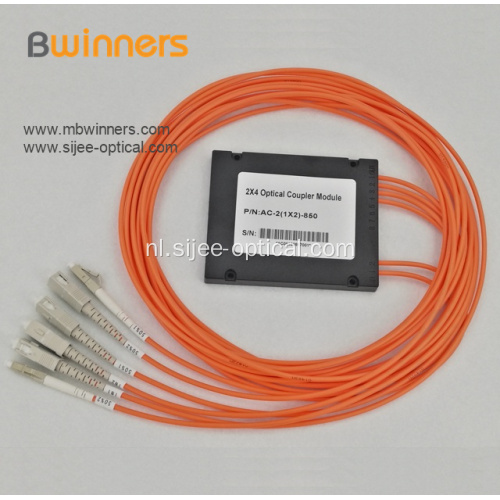 2x4 FBT Singlemode Dual Window Fiber Splitter